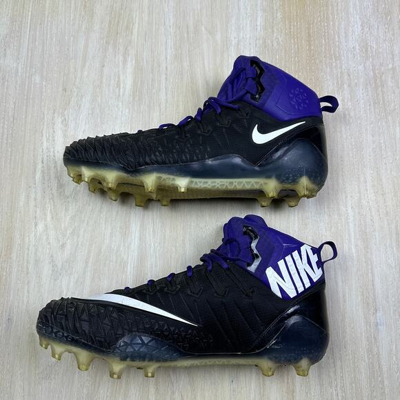 Nike Force Savage Elite 2 Black Purple White High Top Football Cleats Turf US 16 - Picture 5 of 16